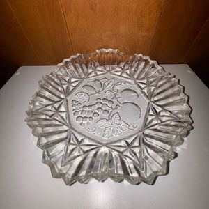 vintage glass fruit tray